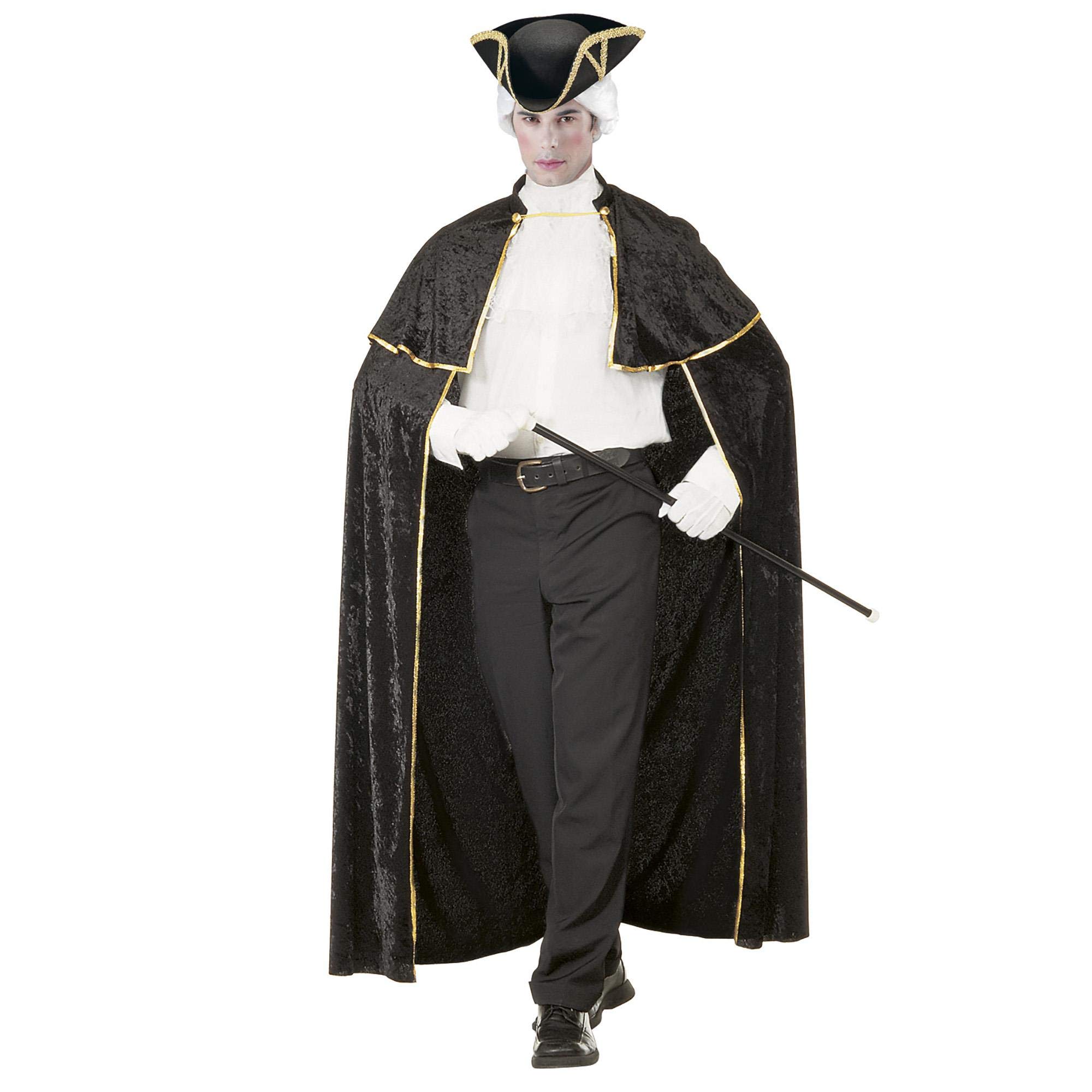Venetian Velvet Cape withJabot 142cm Accessory for Superhero Super Hero Fancy Dress