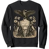 Raven On Headless Victorian Dress With Skull Gothic Dark Art Sweatshirt