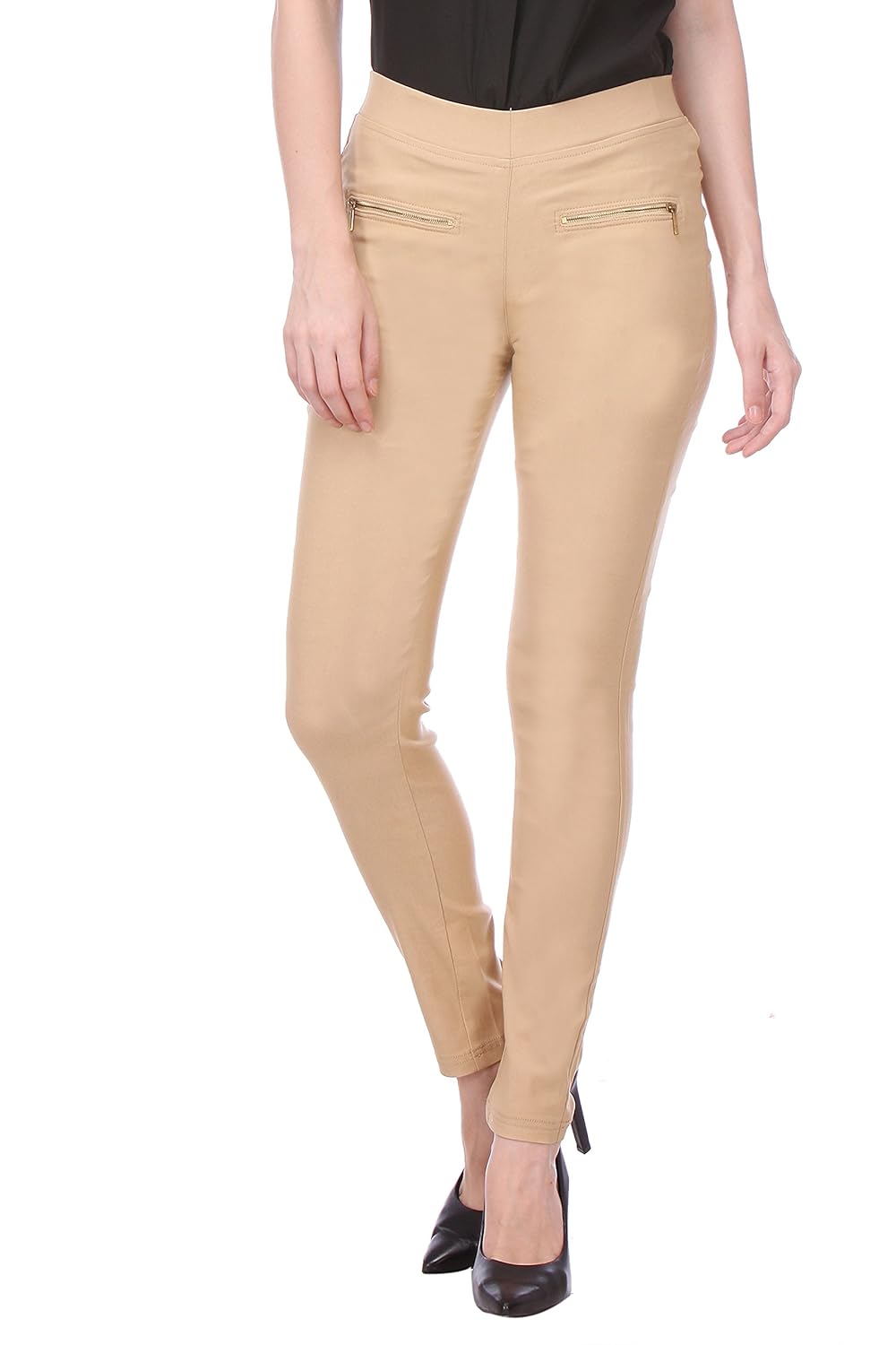 deewa cotton solid jeggings for women