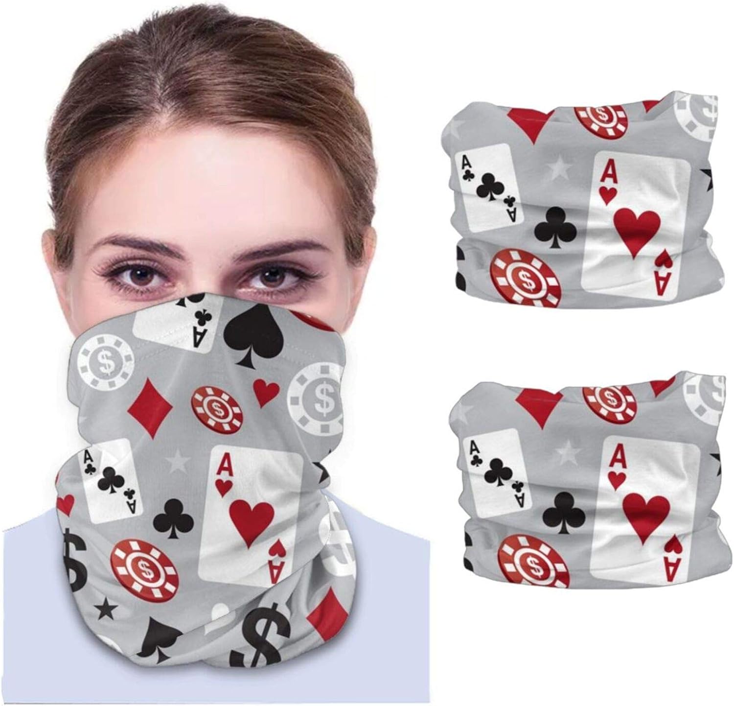 ZVEZVI Poker Casino Classic Compression Headband Bandanas Shield for