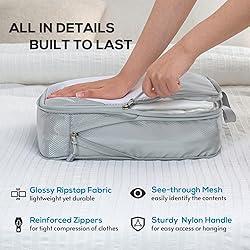Compression Packing Cubes for Travel, 5 Set Packing