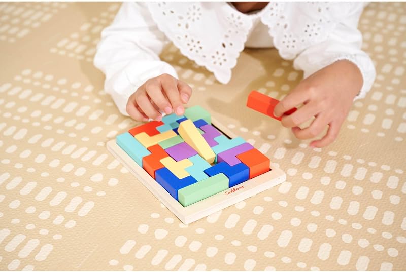– Games – Juego de moldes con Marco de Madera, 30 Piedras Formas para clasificar, tamaño Incluyendo Marco 13,5 x 17 cm, Madera de Abedul, a Partir de 3 años
