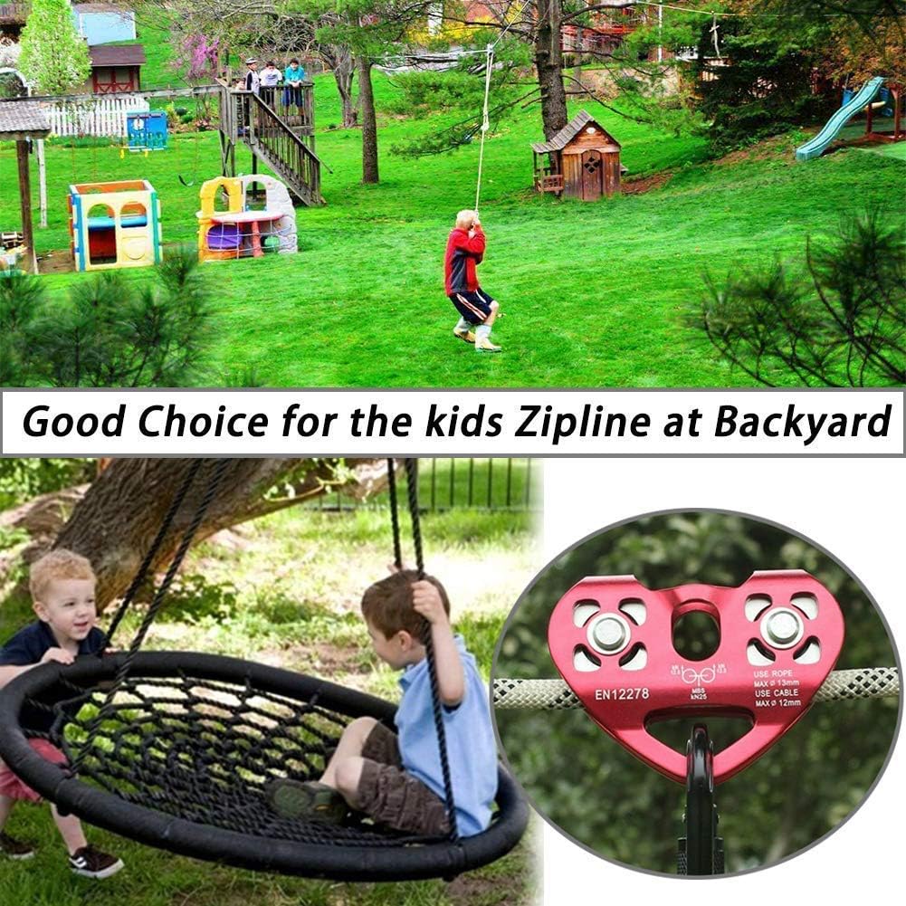 Amazon Com Youngneer Zipline Trolley Kit With 25kn Carabiner