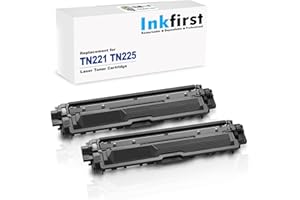 2 Inkfirst® Black Toner Cartridge TN221BK (TN-221 BK) Compatible Remanufactured for Brother TN221 Black HL-3170CDW HL-3170CW 