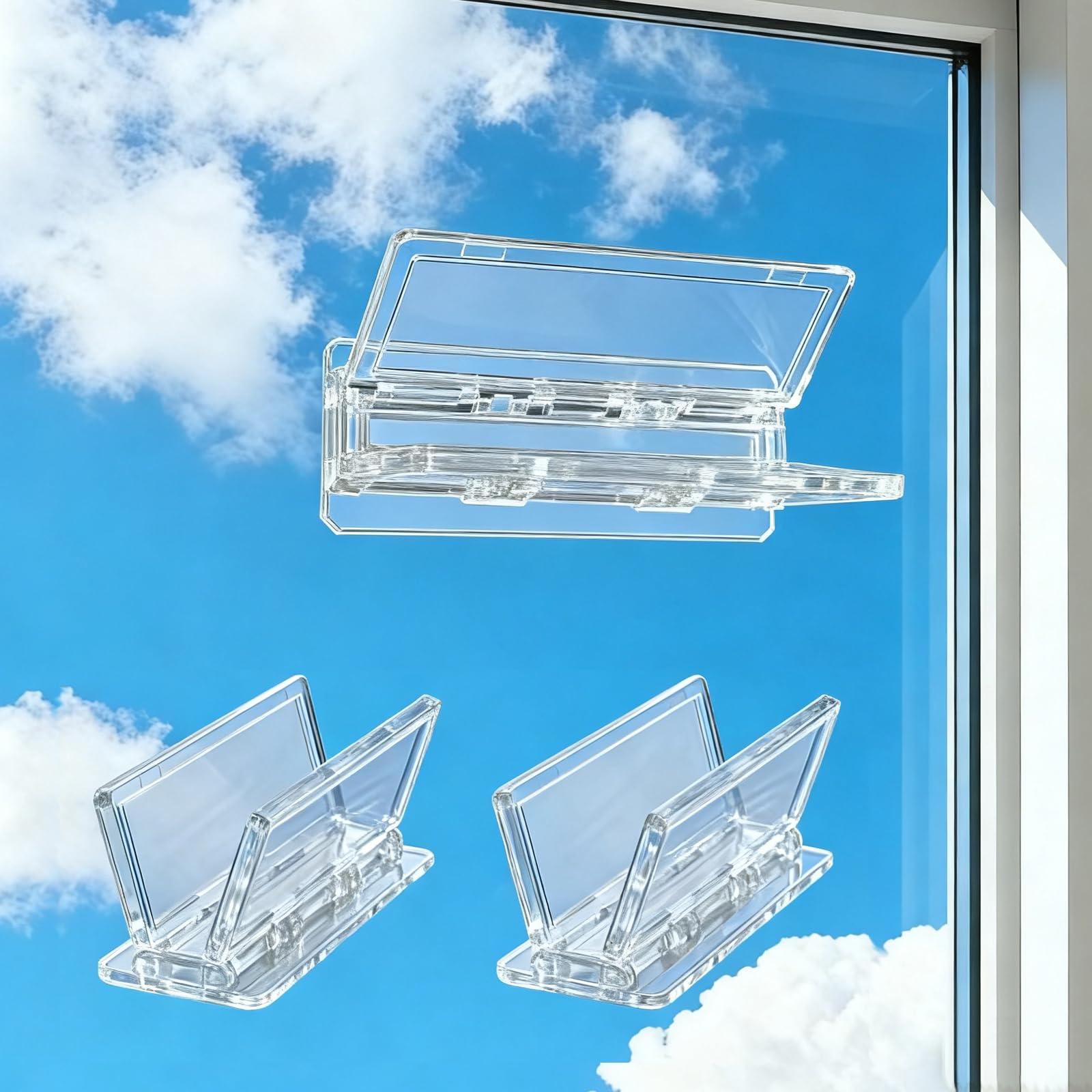 Photo 1 of 2 Pack Sliding Door Lock Window Locks, for Sliding Glass Doors & Windows, Sliding Closet Door stoppers, Easy to Installation Provides More Security for Your Baby and Pets (Clear)