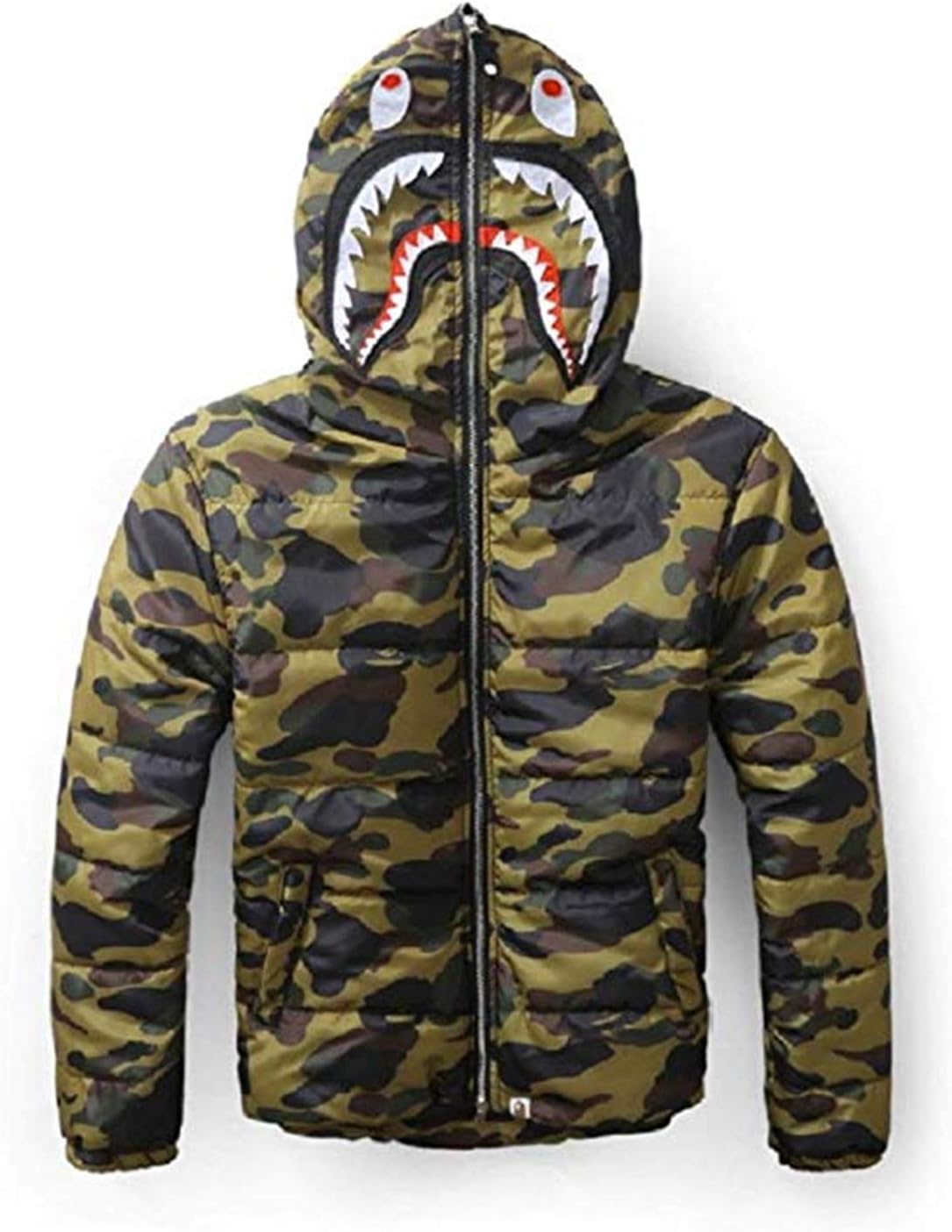 Sudadera con capucha para hombre, diseño de tiburón de boca grande