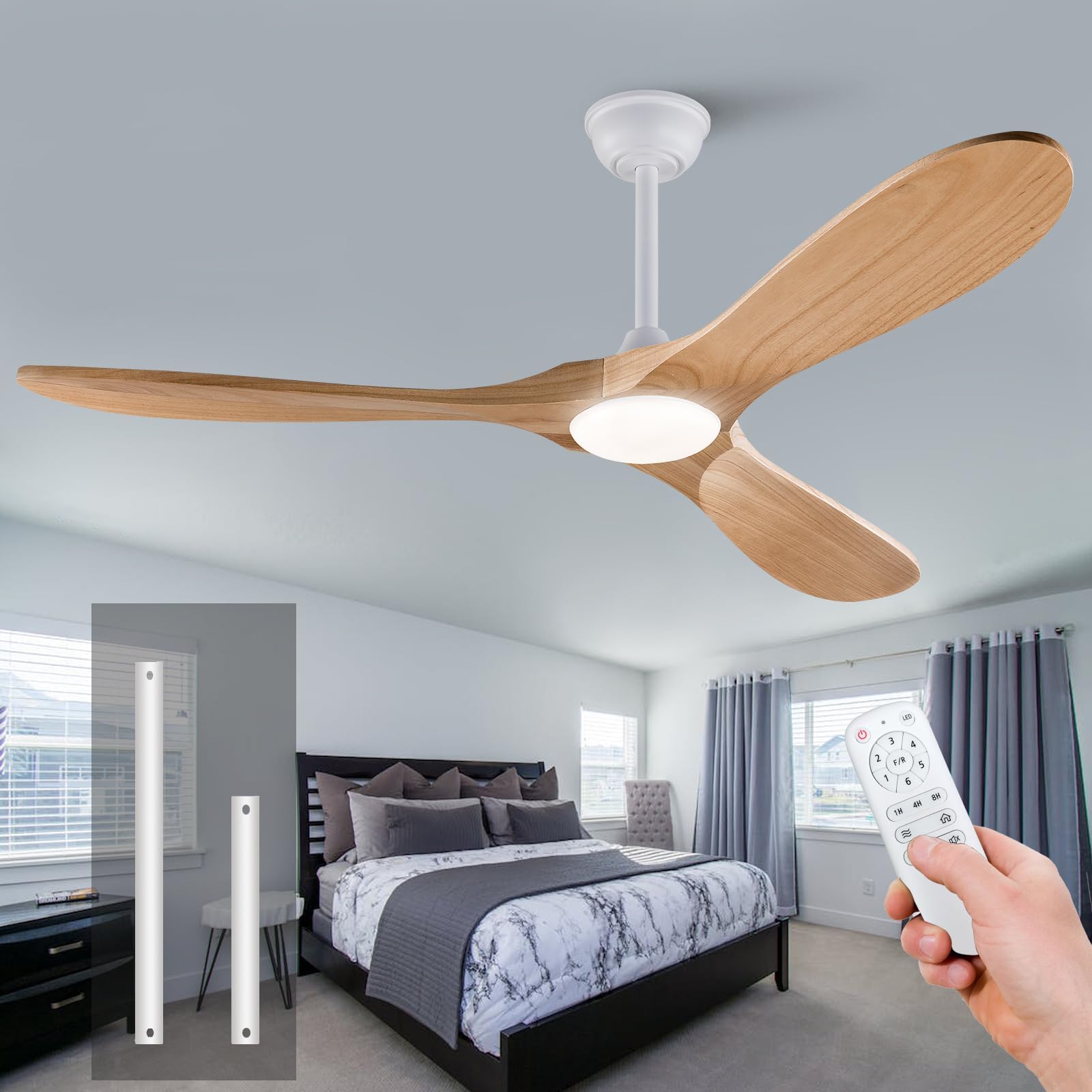 XBIBI 42 inch Ceiling Fans with Lights and