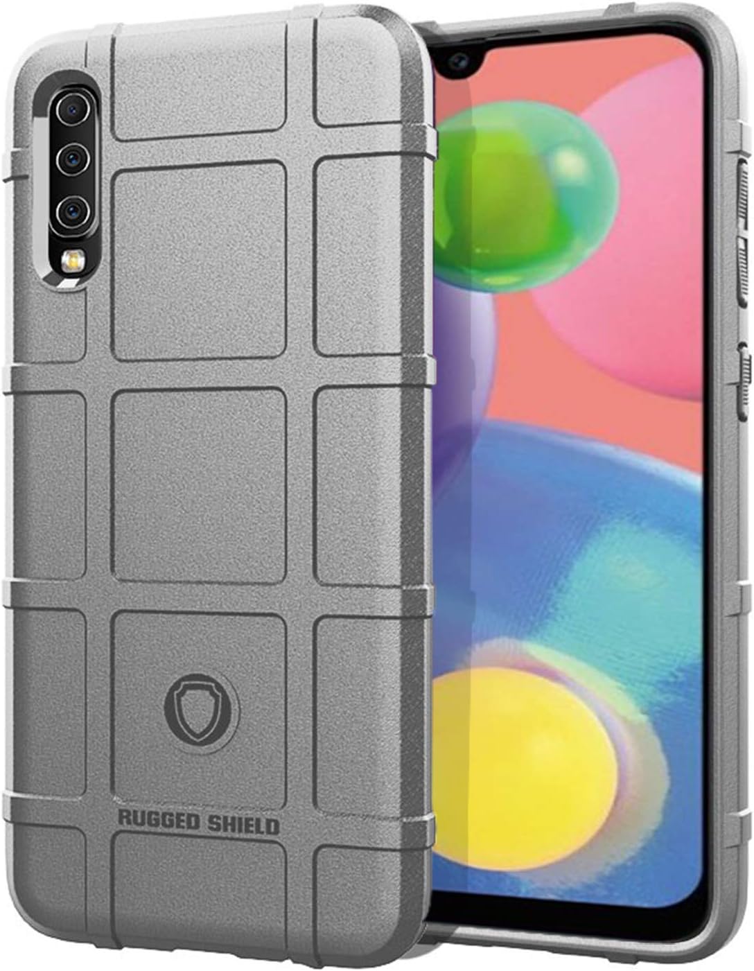 Galaxy A70S Case, Samsung A70S Case, Futanwei [Rugged Shield Series] Military Grade Drop Impact Soft Armor Shock Absorption Non-Slip Silicone Phone Case for Samsung Galaxy A70S, Gray