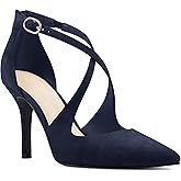 Minshluu Womens Pumps High Heels Pointed Toe Crossed Strap D'Orsay Zip up Stilettos Party Dress Shoes