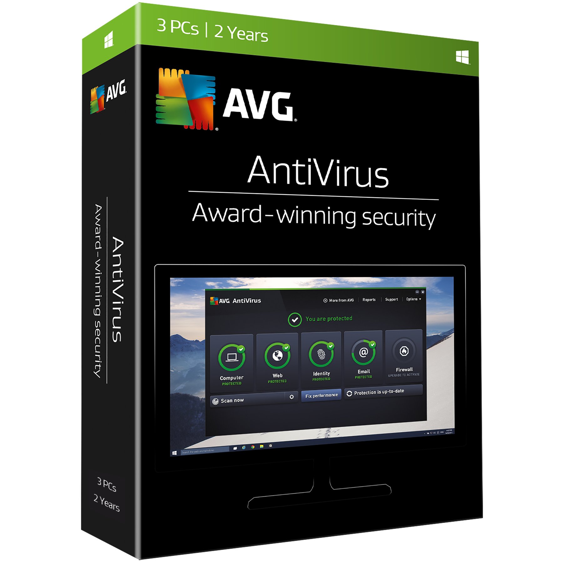 AVG Antivirus 2017, 3 PCs, 2 Years, key card