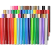 Lya Vinyl 65 Pack Permanent Vinyl, Self Adhesive Vinyl Sheets for Cutting Machine, Permanent Outdoor Sheets for Party Decoration, Sticker, DIY Mug, Car Decal