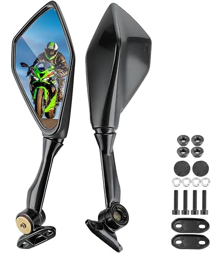 Amazon.com: Motorcycle Rear View Mirrors Fit for Ninja 300 400 500