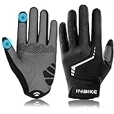 INBIKE Cycling Gloves, Padded Mountain Bike Gloves for Men Women, Shock-Absorbing Touchscreen Lightweight Bicycle Glove