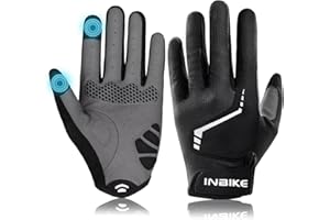 INBIKE Cycling Gloves, Padded Mountain Bike Gloves for Men Women, Shock-Absorbing Touchscreen Lightweight Bicycle Glove