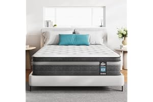 TeQsli Queen Mattress, 10 Inch Queen Mattress Hybrid, Gel Memory Foam with Queen Size Mattress in a Box & Individually Pocketed Springs for Pressure Relief