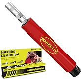 Grease Fitting Cleaning Tool, Cleans and flushes Out Old Dried Grease Red | Tractors, Excavators, Grease Zerk Cleaning Tool, Remove Out Old Dried Grease from Fittings, pins, shafts, bushings, Joints