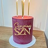 Scorpio Season Cake Toppers,Acrylic Gold Scorpio Birthday Decorations,Zodiac October November Birthday Party Decor for Horoscope Astrology Birthday Party Cake Decorations Supplies