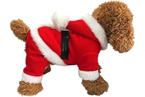 ARNUAETY Pet Christmas Costumes Santa Dog Clothes for Small Dogs Boys Fall Winter Coats Puppy Kitty Hoodies