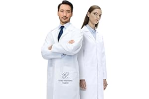 Lab Coat X 100% Cotton Lab Coat for Men and Women, Relaxed Fit, 3 Pockets Doctor Coat, White Medical Coat