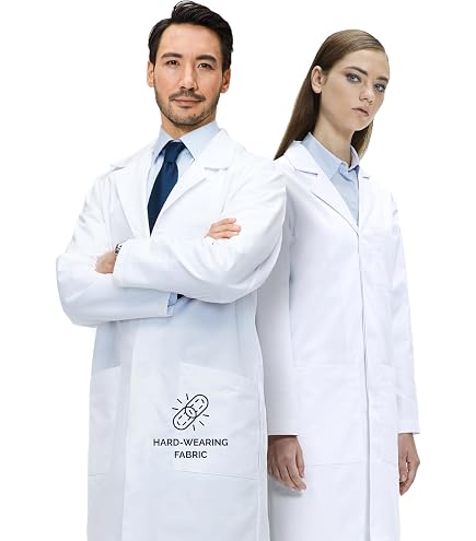 Dr. James Blouse De Laboratoire Femme 100% Coton – Coupe Classique, Poches Multiples, Confort Toute La Journée
