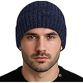 BISMAADH Winter Cuffed Beanie for Men Women Fleece-Lined Beanie Soft Warm Thick Knit Ski Thermal Cap