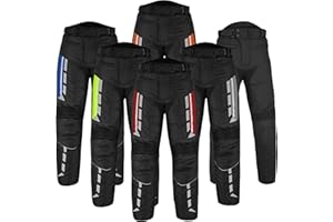 HIVE MOTO Men's Waterproof Armored Motorcycle Trousers – Protective Cordura Textile Pants with Removable Protectors for Biking.