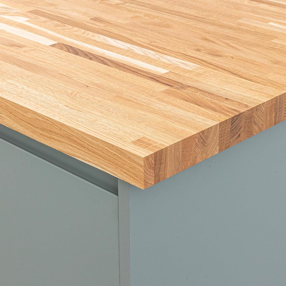 domli Solid Oak Kitchen Worktop 2000mm x 620mm x 40mm Premium Timber
