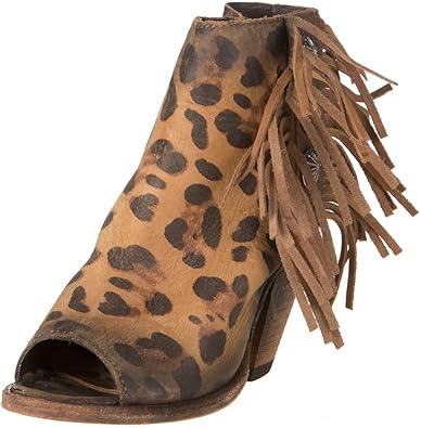 cheetah fringe booties