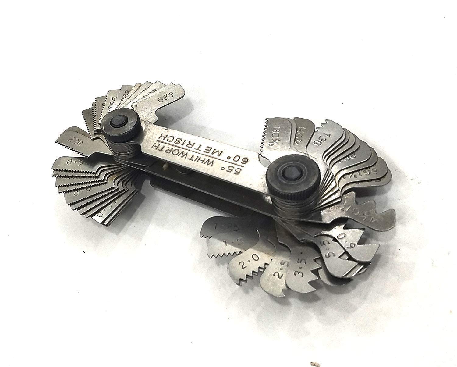 British Whitworth BSW & Metric Screws Bolts Pitch Measure Thread Guage Gauge 51 Blades