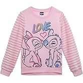 Disney Lilo & Stitch Girls Fleece Pullover Fur Sweatshirt Little Kid to Big Kid Sizes (4-14-16)