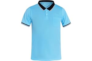 Dxhycc Men's Baseball and Softball Umpire Shirt Short Sleeve Polo Ref Shirt Umpire Jersey Uniform