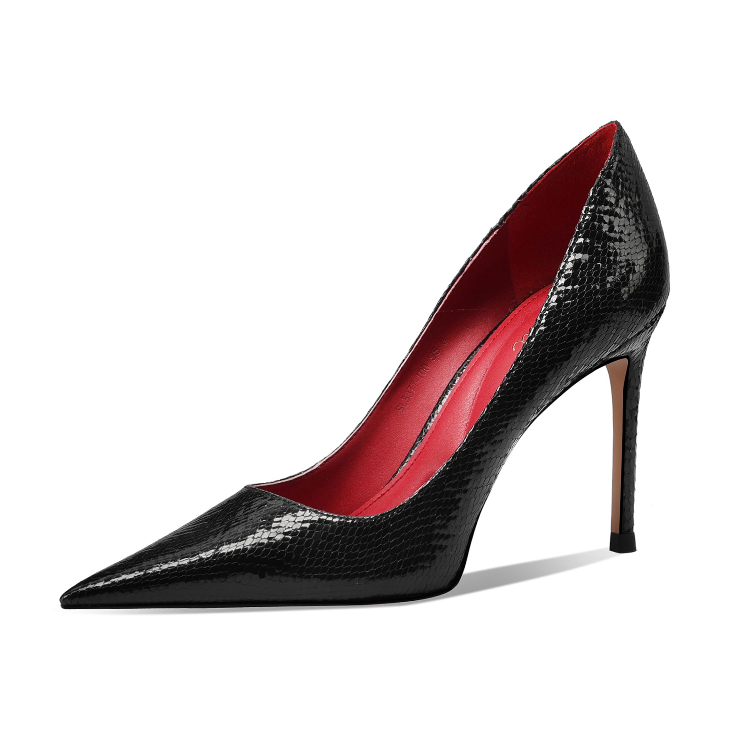 Photo 1 of Qililul Womens Black Snake Print Pointed Toe Pumps 4 Inch Stiletto High Heels Microfiber Dress Shoes Comfortable Party Nightclub Cocktail Wedding