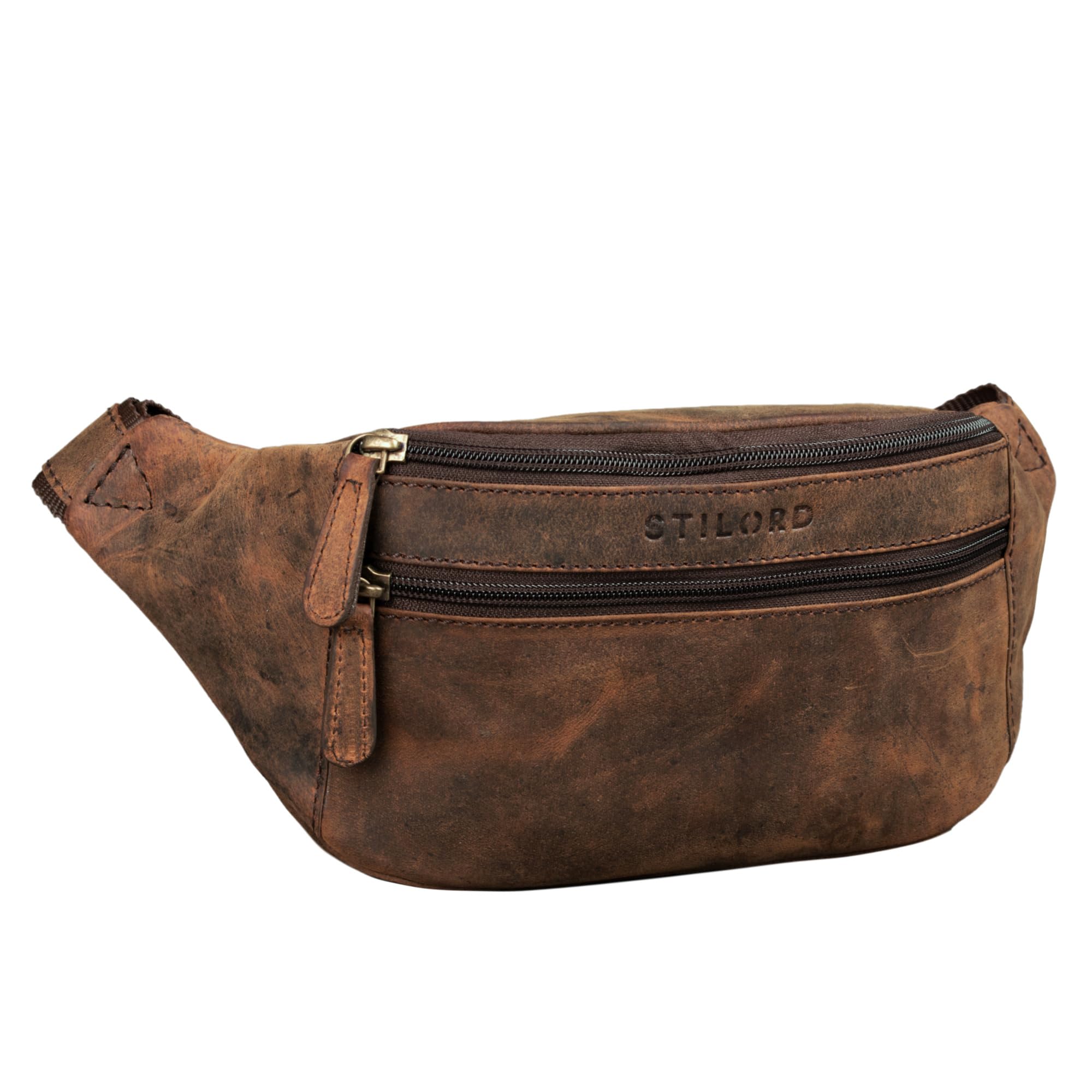 STILORD "Marian" Belt Bag Leather Vintage for Women and Men Small Waist Bag bumbag for Festival Journey Party Concert in Genuine Leather Colour:Colorado - Brown