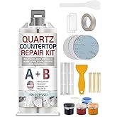 Quartz Countertop Repair Kit, Marble Repair Kit, Strong Bond, Seamless Finish for Granite Repair, Ideal for Mable, Porcelain, Tile, Sink Crack, Chip Scratch, Hole, 100g