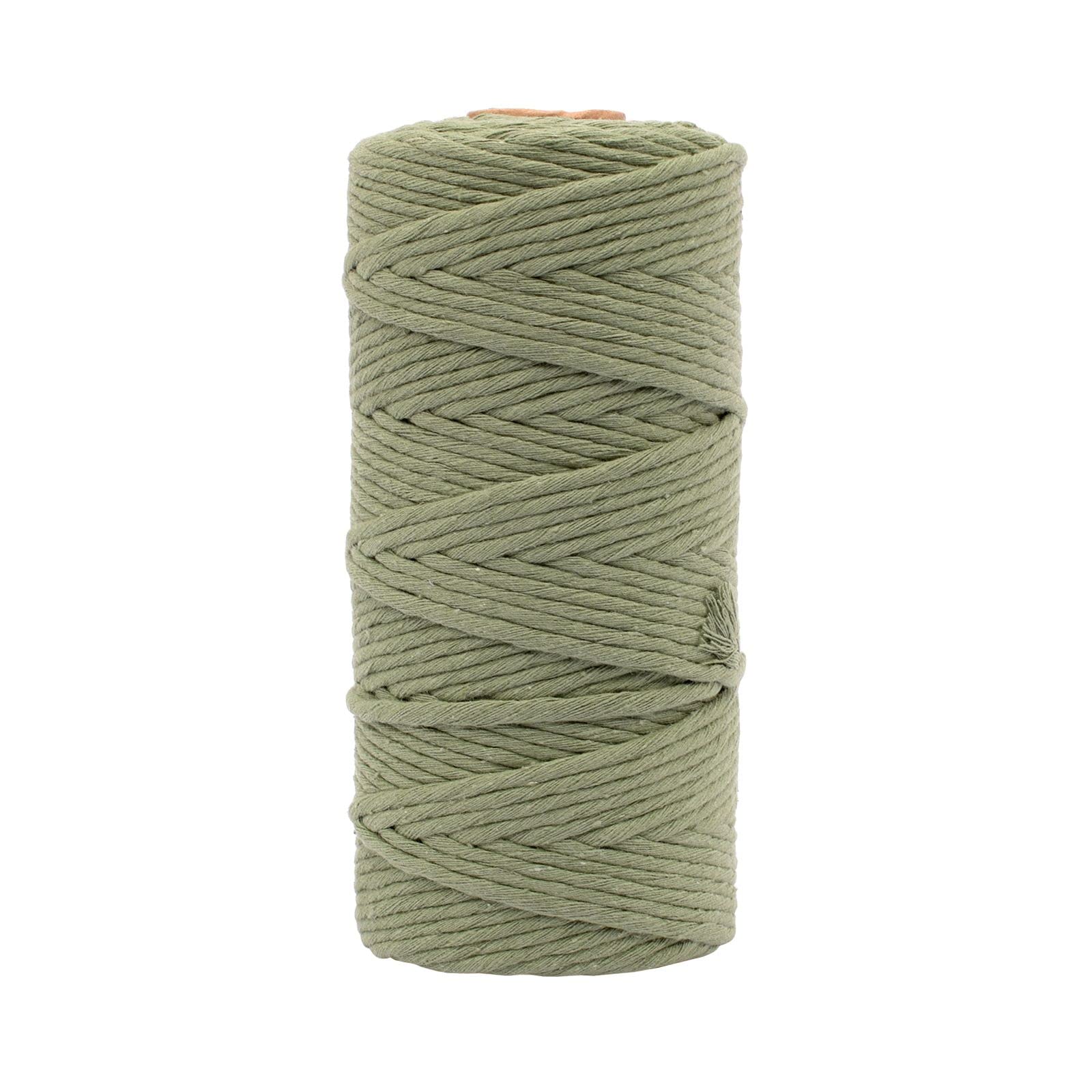 Vaessen Creative Macrame Yarn Olive Green, 3 mm x 100 m, 100% Cotton, Available in Colours, DIY, Crafts of Decoration Basket, Wall Hanging, Lantern, Dream Catcher, 3mm x 100m