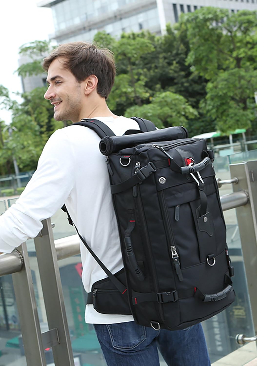 FANDARE Casual Daypacks Travel Hiking Backpack Trekking Climbing Rucksack Mountaineering Shoulder Bag Multipurpose 50L Knapsack Men Women High Capacity fit 17 Inch Laptop Bag Durable Polyester - Image 3