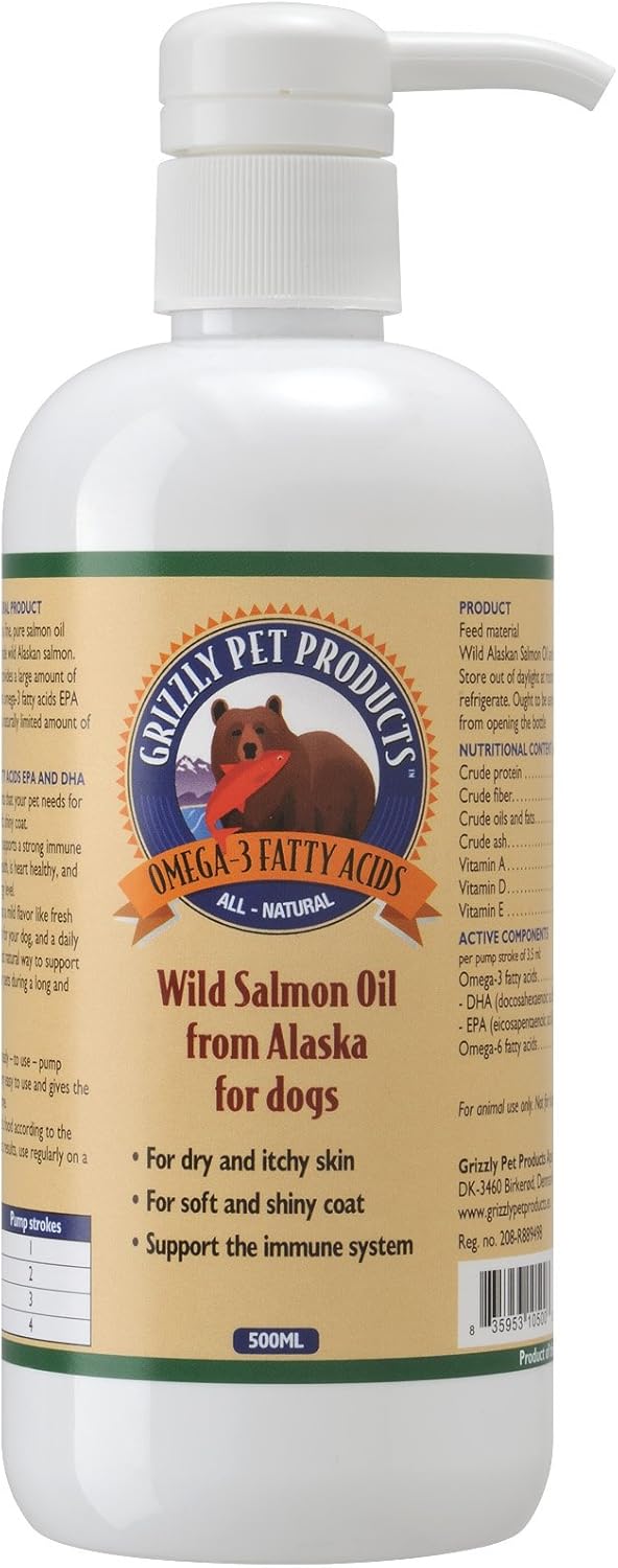 Grizzly Salmon Oil for Cats and Dogs 500 ml, Amazon.fr Animalerie