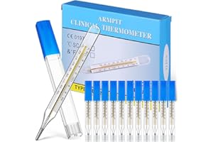 TOYANDONA 12PCS Glass Temperatures Measurement Adult - General Use Temperature Testing Tools Accurate Temperature Measurement for Families, Dual Scale