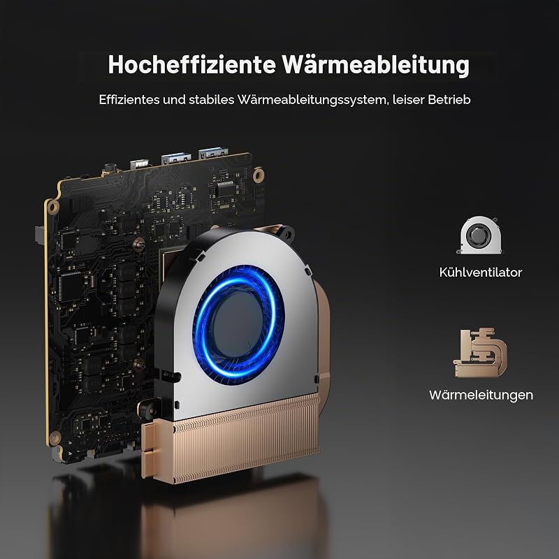 Mini PC, AMD Ryzen 7 7730U (bis zu 4,5 GHz), 16GB RAM, 1TB NVMe SSD