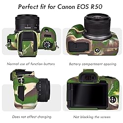 Rieibi EOS R50 Case, Soft Silicone Protective Case