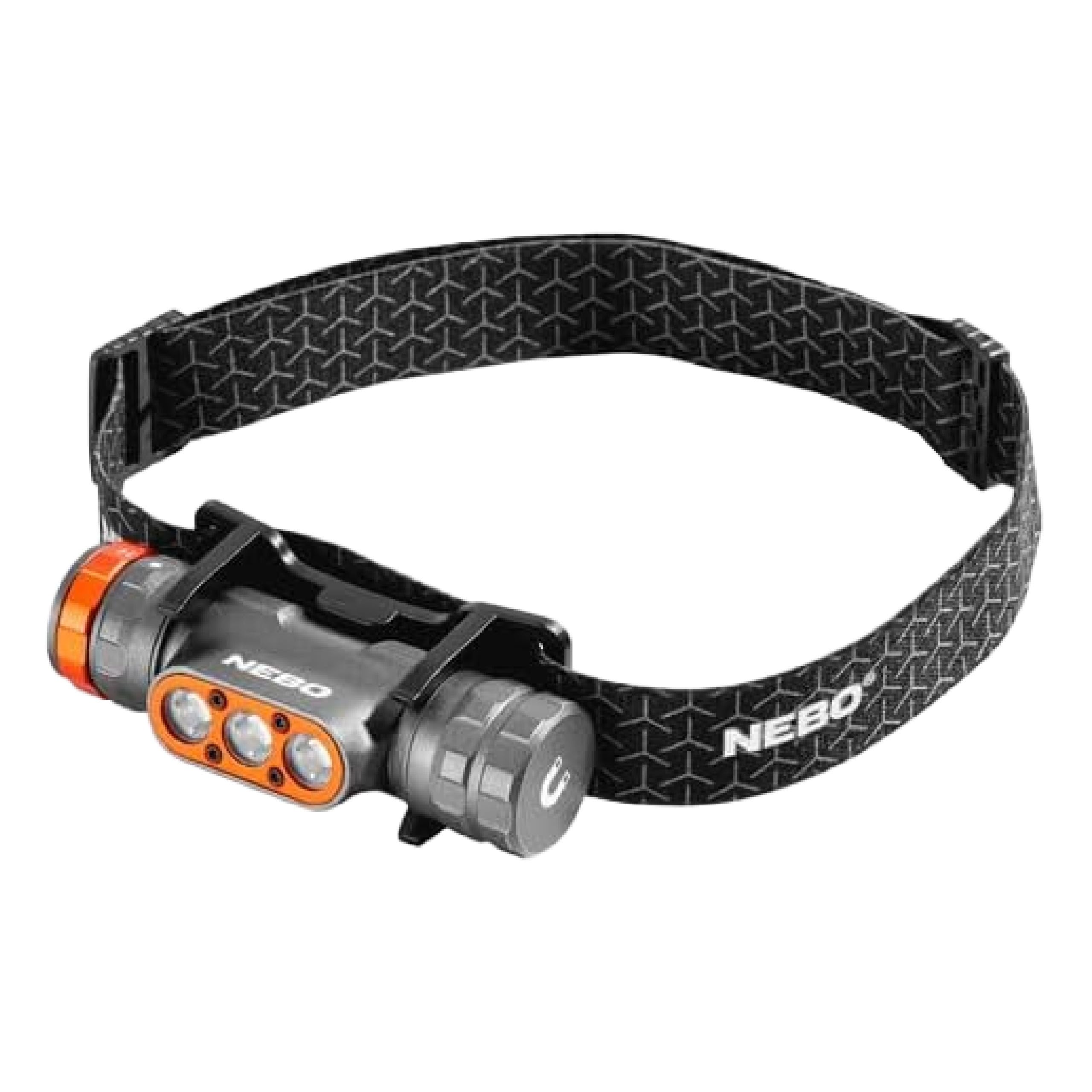 NEBO Transcend 1500 Rechargeable Headlamp | 1,500 Lumens, 5 Light Modes, Detachable Magnetic Work Lamp, Waterproof, Bright LED Head Light for Hiking & Camping, Includes USB Charging Cable