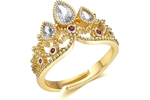 BOTRINAL Rapunzel Ring Tangled Fans Princess Crown Ring Princess Jewelry Birthday Party Ring Halloween Dress up Gifts