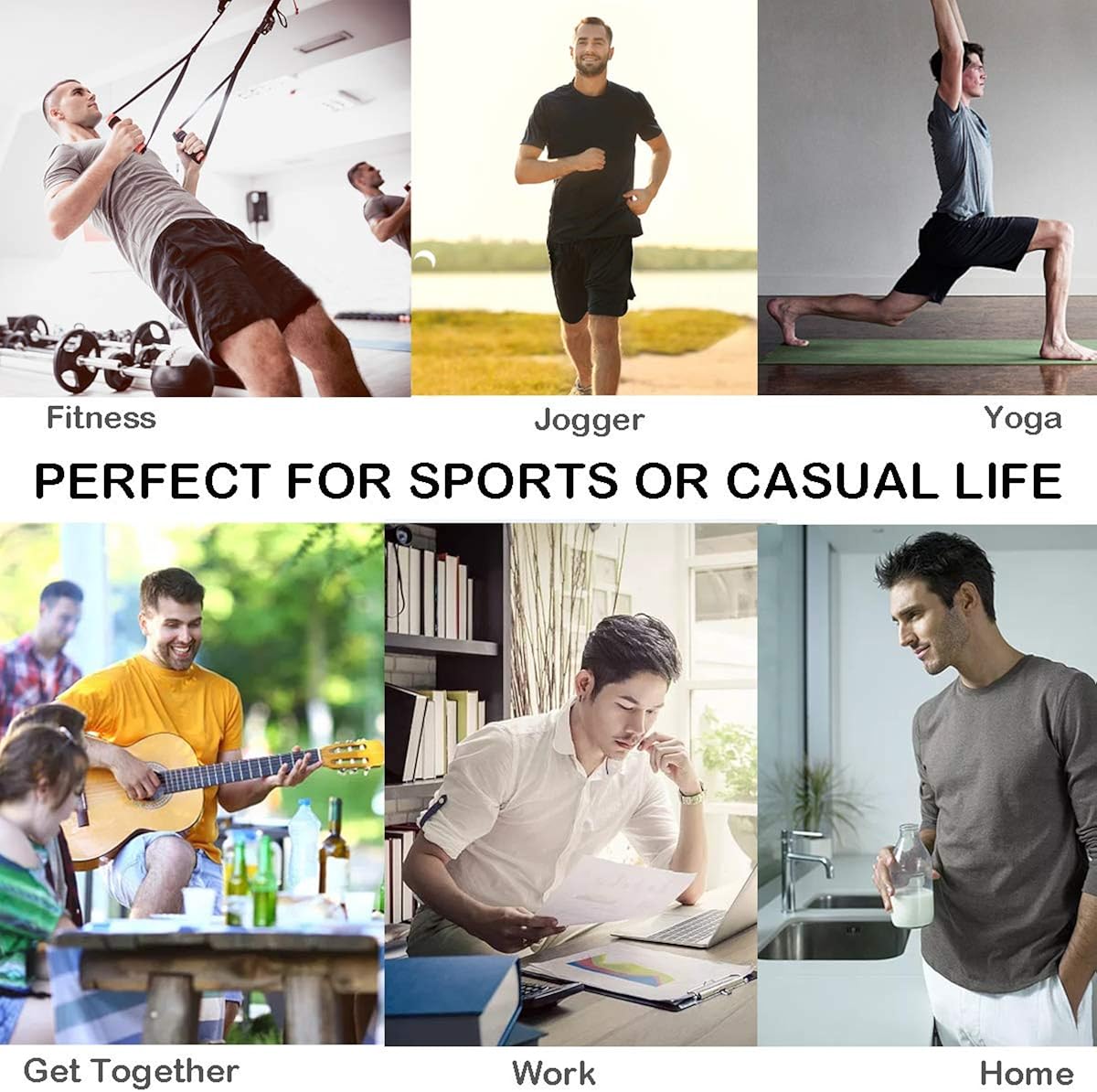 N-A Men's Yoga Shorts Cotton Running Athletic Sweat Loose Long Shorts with Pockets for Indoor Home Gym Exercise: Clothing
