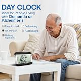 Geemarc VISO8 Dementia Clock Self-Setting Day Date UK MSF Battery view 4