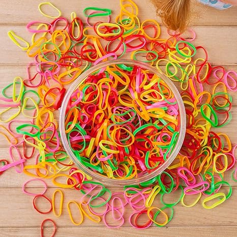 Quner 1000 Pcs Colorful Elastic Hair Ties For Kids Baby Girls