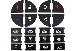 FZJDSD AC Dash Button Repair Kit Sticker for Fixing Ruined Faded AC Control and Radio Dash Buttons Compatible with GMC Compatible with Chevrolet