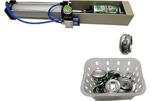 Air Cylinder Can Crusher Heavy Duty Efficient Soda Beer Smasher, Eco-Friendly Recycling Tool for Aluminum Cans… (Manual Butto