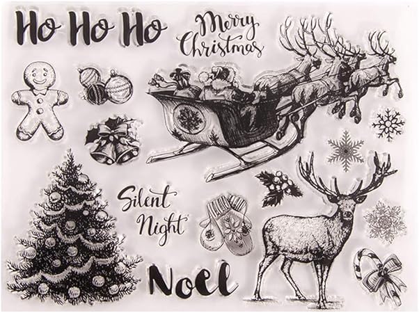 Download Chaoxiner Christmas Deer Tree Clear Stamp For Card Making Silicone Stamps For Craft Diy Scrapbooking Embossing Photo Albums Paper Notebook Card Making Arts Crafts Supplies Amazon Co Uk Kitchen Home PSD Mockup Templates