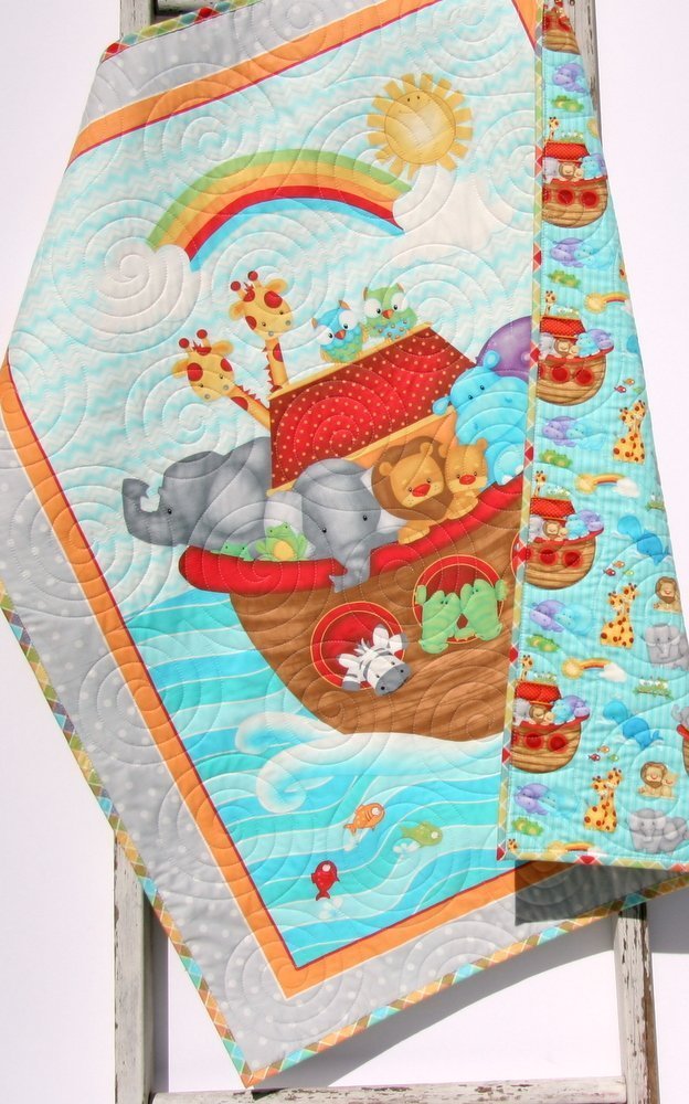 noah's ark baby blanket