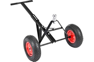 Dithoko Trailer Dolly, 1000lbs Tongue Weight Capacity, Manual Tow Dolly with Pneumatic Tires and 2 Inch Hitch Ball, Hand Trailer Mover for Boat, RV, Camper, Utility and Cargo Trailers, Black